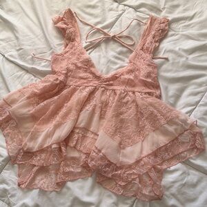 Light Pink/Peachy Kimchi Blue Urban Outfitters Top